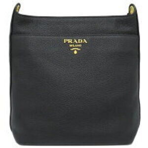 Prada VITELLO PHENIX shoulder bag black leather logo